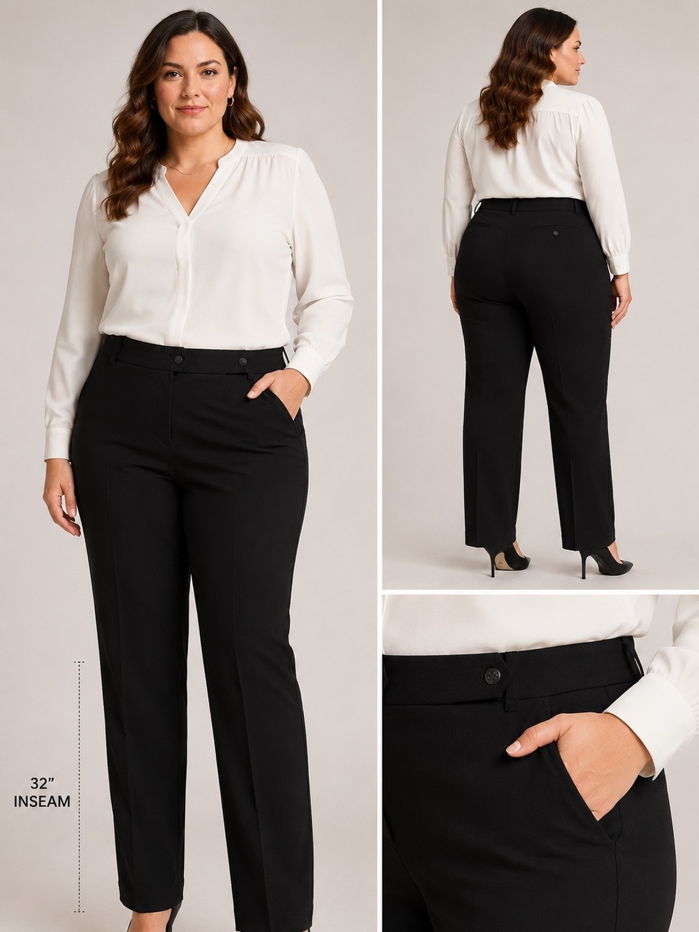 Calvin Klein Black Tailored Women's Trousers